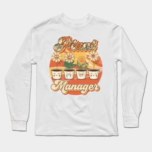 Mothers day  plant manager mama lover groovy Long Sleeve T-Shirt